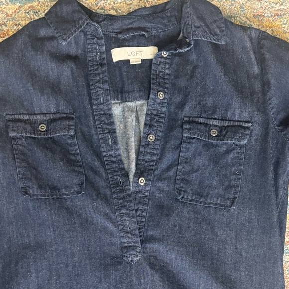 Loft Dark Chambray Tunic XSP - Picture 2 of 2